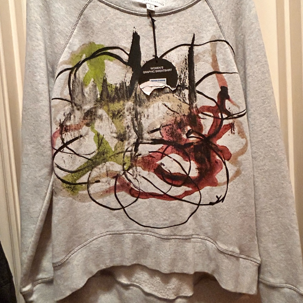 Graphic Sweatshirt with Abstract Design